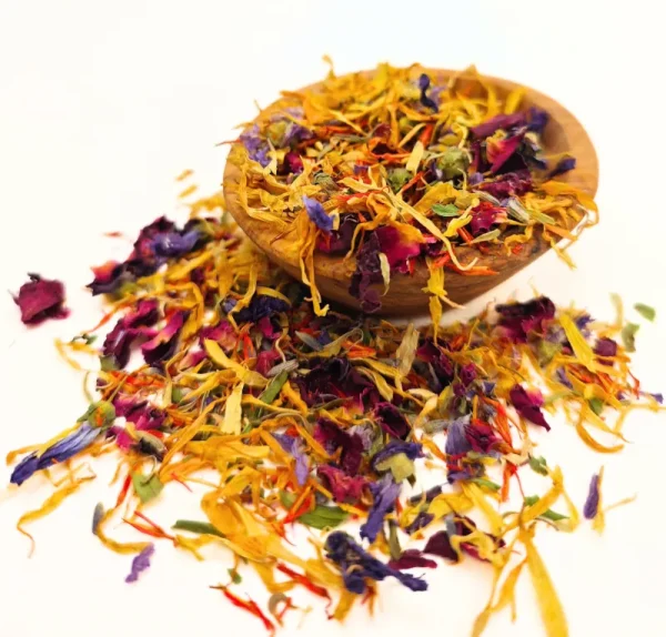 Bunte getrocknete Blumen und Kräuter