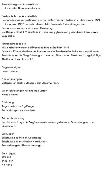 Brennnessel wurzel