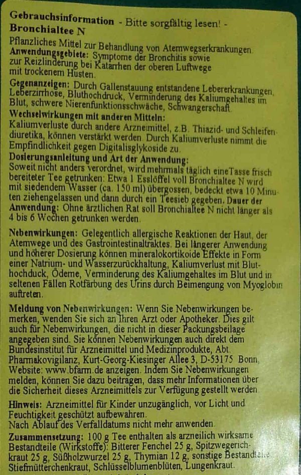 Bronchialtee N – Bild 2