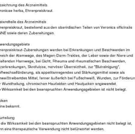 Ehrenpreis-Tee