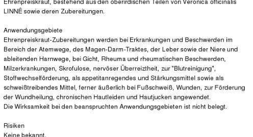 Ehrenpreis-Tee