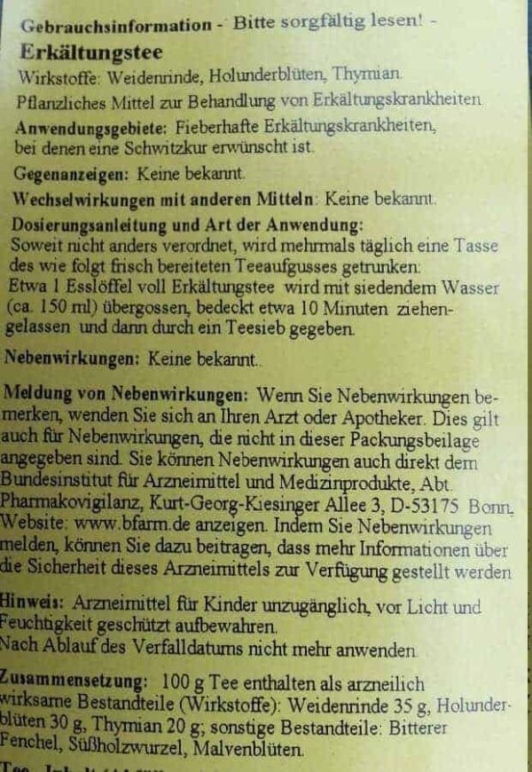 Erkältungstee – Bild 2