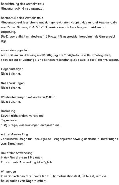 Ginseng-Wurzel