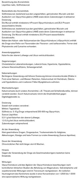 Süßholz-Wurzel und Lakritz